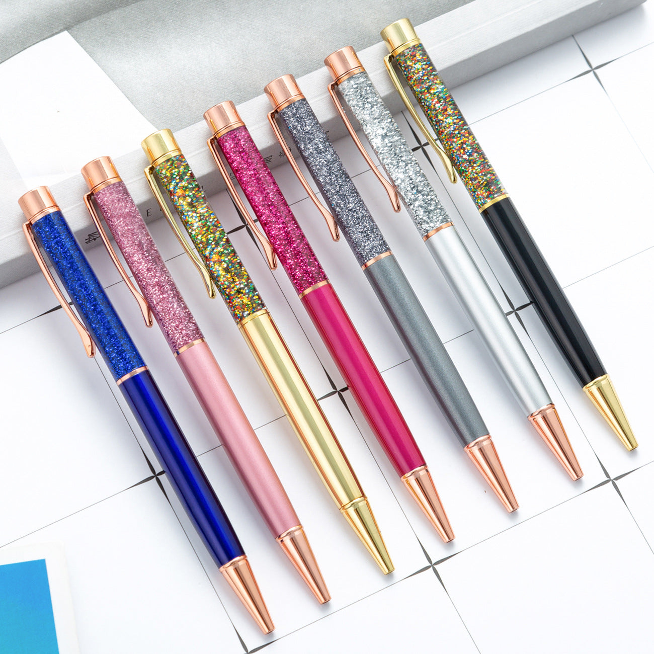 Wholesale Metal Colorful Gold wder Quicksand Pen