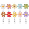 Wholesale Badge Reels Resin Flower Retractable Keychain
