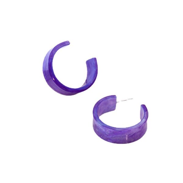 O1CN01Q0G97H1Bs2k71Qi9v_0-0-cib Wholesale Geometric C Circle Acetate Translucent Ripple Earrings