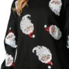 Wholesale Autumn and Winter Round Neck Casual Loose Christmas Sequin Women Clothes