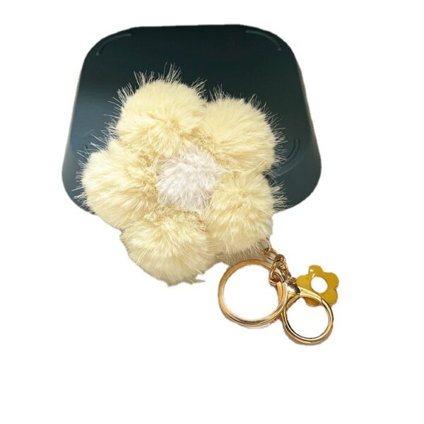 Wholesale Cherry Blossom Fur Ball Car Keychains