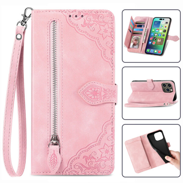 Wholesale Leather Zipper Phone Case