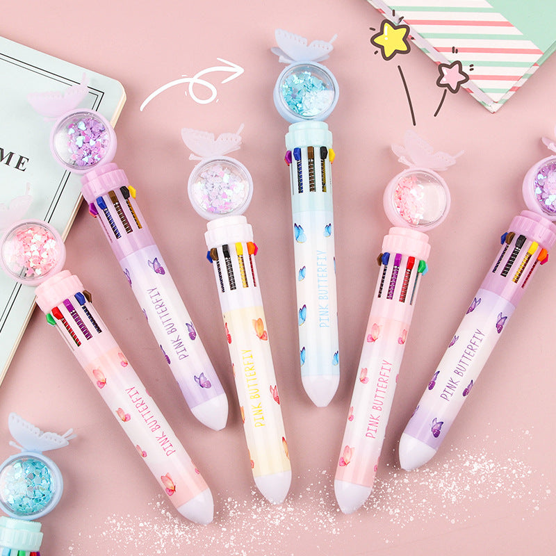 Wholesale 10-color Plastic Ballint Pen