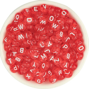 Red bottom with white letters mixed / (100 pcs/pack) diameter is about 7mm, thickness is about 4mm, hole diameter is about 1.5mm, 100pcs per pack