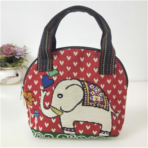 Red bottom cute baby elephant shell bag