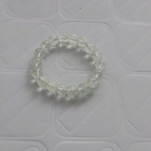 10MM transparent white glass bracelet 18 PCs/strip (no gold powder)