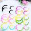 Wholesale Color Contrast Painted Slub Acrylic Earrings