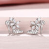 Wholesale High Heel Crystal Shoes Copper Earrings