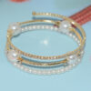 Wholesale Double Layer Pearl Rhinestone Bracelet