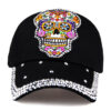 Wholesale Cotton Skull Embroidered Applique Diamond Baseball Cap