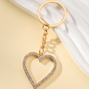 Wholesale Diamond Heart Metal Keychain