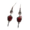 Wholesale Gothic Punk Dark Gothic Bat Antique Silver Scarlet Magic Mirror Earrings