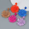O1CN01QH6goH2II3CPfOYtO_2473019262-0-cib Wholesale Woven Flower Raffia Earrings