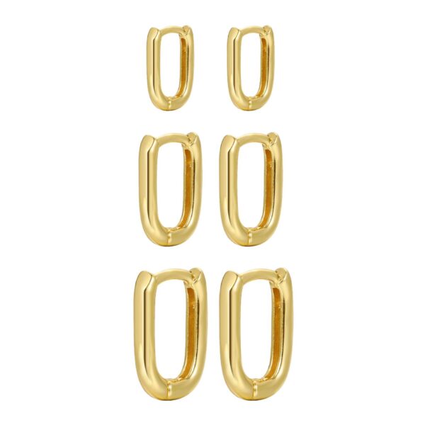 Wholesale Simple Real Gold Plated Creative Arc Earrings