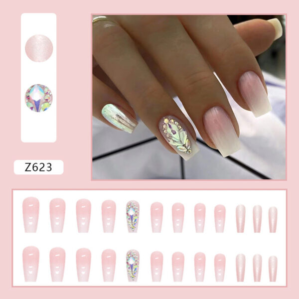 Wholesale Gradient Sweet Pink Nail Stickers