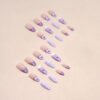 Wholesale Almond Nail Purple Love Heart Stunning Dotted Star Nail Stickers