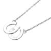 Wholesale Christmas Gift Black and White Diamond Double U Horseshoe Necklace