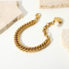 O1CN01QKgqrr2Ela7HOoOSp_2210913638785-0-cib Wholesale Stainless Steel Pearl 18K Gold Plated Cuban Chain Bracelet