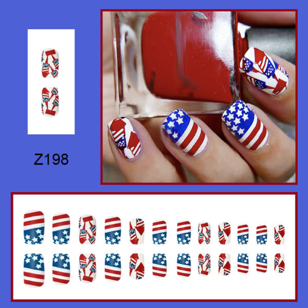 Wholesale Plastic Independence Day Wearable Nails