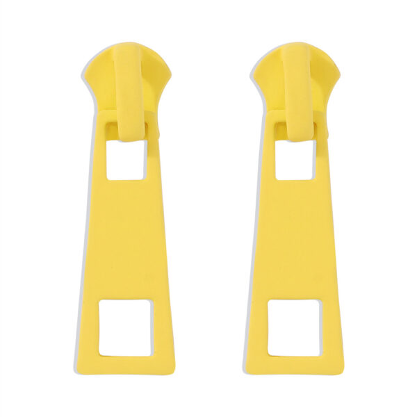 Wholesale Creative Simple Zipper Colorful Personalized Candy Color Metal Earrings