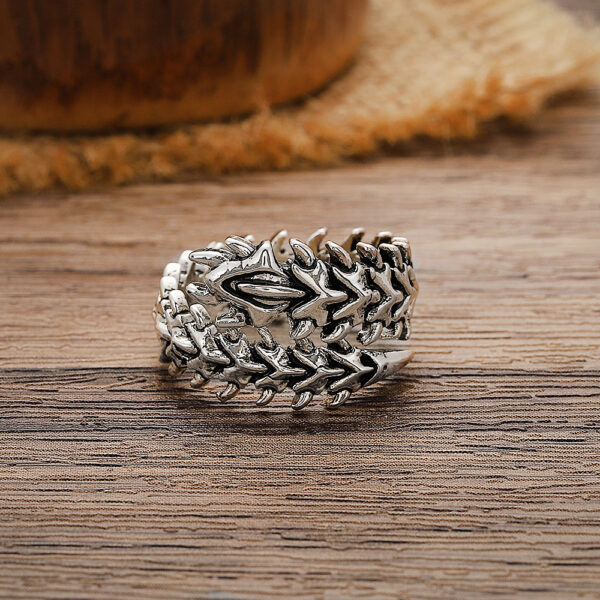 Wholesale Alloy Spine Skull Ring