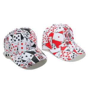 Wholesale New Sunshade and Sunscreen Hip-hop Punk Style Poker Print Baseball Cap