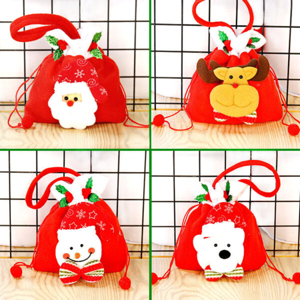 Wholesale Christmas Brushed Apple Bag Guest Gift Candy Packaging Bag