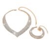 O1CN01QQDKH61ynqV4D4mpK_1988846624-0-cib Wholesale Rhinestone Silver Plated Necklace Bracelet Stretch Ring Set