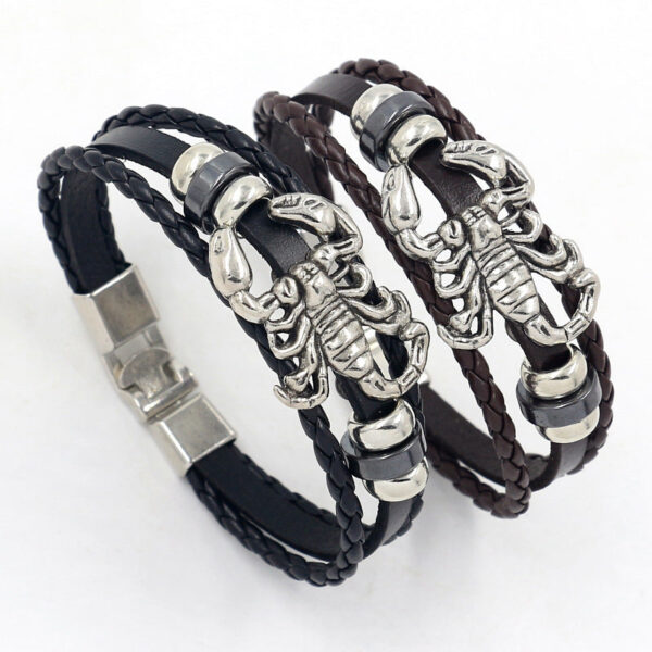O1CN01QRnwxk1dLo6stPhzg__3010463720-0-cib Wholesale Scorpion Male Leather Bracelet