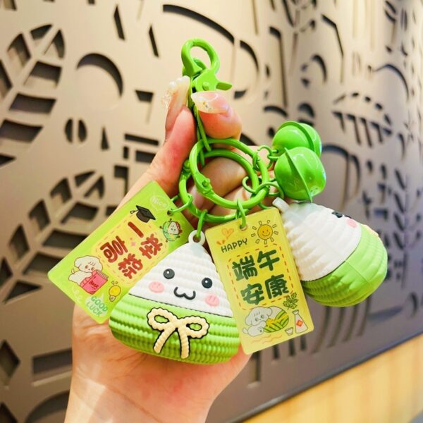 O1CN01QTNQIl1D4hPJZkNLU_2211424560163-0-cib Wholesale Dragon Boat Festival Zongzi Silicone Keychain
