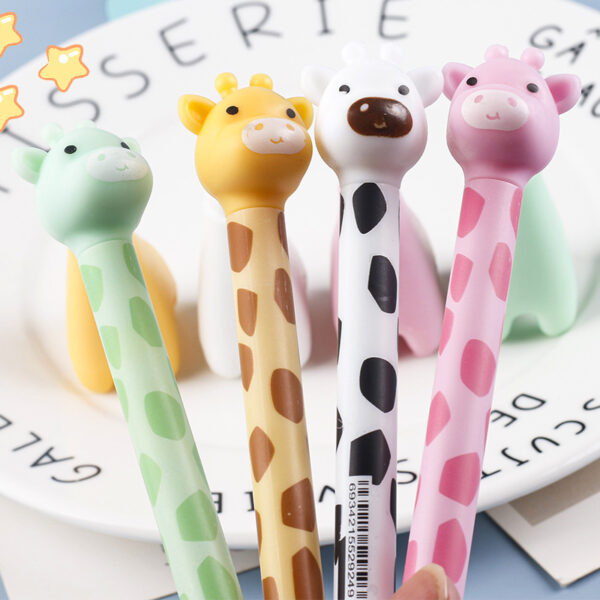 O1CN01QWCPId1FwrTtDYKHY_2216003600552-0-cib Wholesale Random Style Standing Cartoon Giraffe Plastic Gel Pen