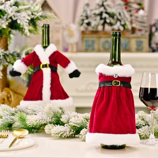 O1CN01QWiV9w1DC1ZizDCx4_940940179-0-cib Wholesale Christmas Fabric Skirt Dress Wine Bottle Cover