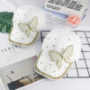 Wholesale Pearl Butterfly Rivet Set Diamond Cotton Baseball Hat