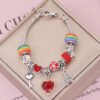 Wholesale DIY Love Crystal Glass Alloy Bracelet