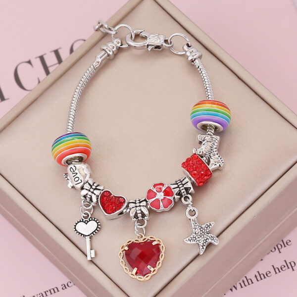 Wholesale DIY Love Crystal Glass Alloy Bracelet