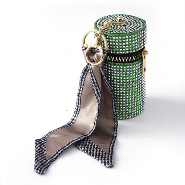 Wholesale Rhinestone Lipstick Bag Coin Purse Silk Scarf Keychain