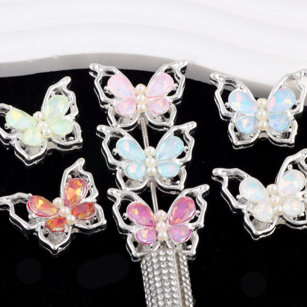 O1CN01QZLeXz1Ddy27iFHCM_2491030240-0-cib Wholesale Alloy Cut-out Mocha Color Butterfly Diamond Ball Can Be Worn Straight Hole Beads DIY Accessories