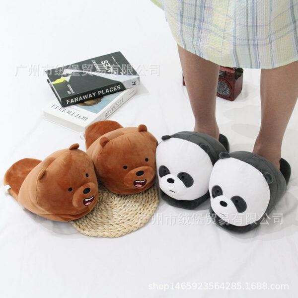 Wholesale Cartoon Animal Plush Cotton Slippers
