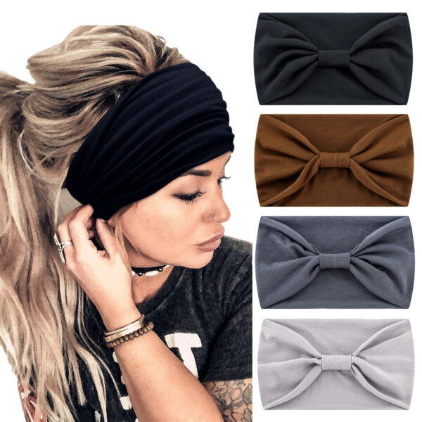 Wholesale Cloth Solid Stretch Sports Headband