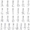 Wholesale 2CM×1CM Sterling Silver Alphabet Accessories Beads