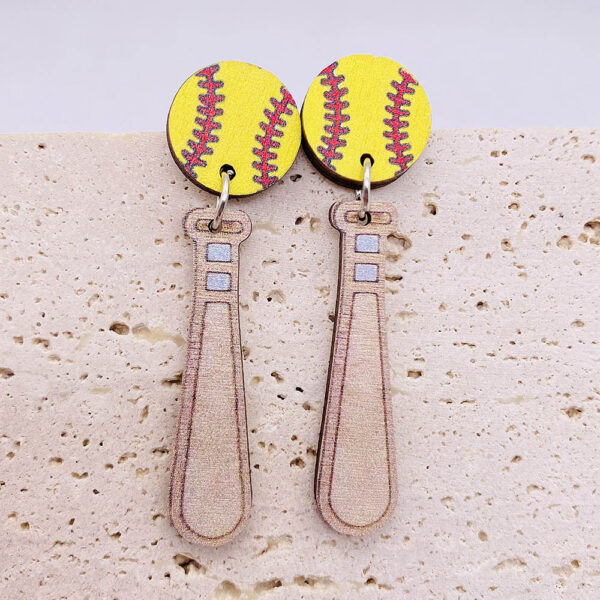 O1CN01Qg9s8y26rWTrxJ5Tq_2209785017715-0-cib Wholesale Baseball Softball Wooden Earrings