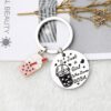Wholesale Stainless Steel Pearl Milk Tea Keychain
