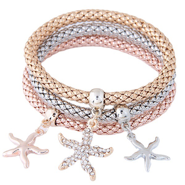 Wholesale Tree Starfish Alloy Bracelet