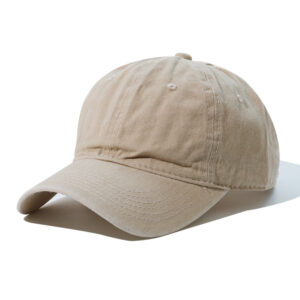 Washed baseball cap--beige / Adjustable