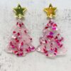 Wholesale Christmas five-pointed star acrylic earrings