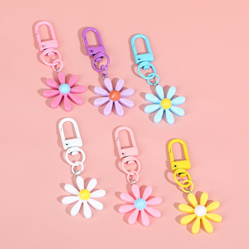Wholesale Resin Candy Color Flower Keychain