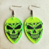 Wholesale Halloween Skeleton Alien UFO Fluorescent Acrylic Earrings