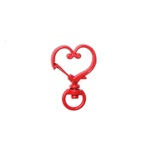 Wholesale Heart Shape Paint Color DIY Material Keychain Metal Accessories