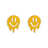 Wholesale Alloys Drops Oil Smiley Earrings