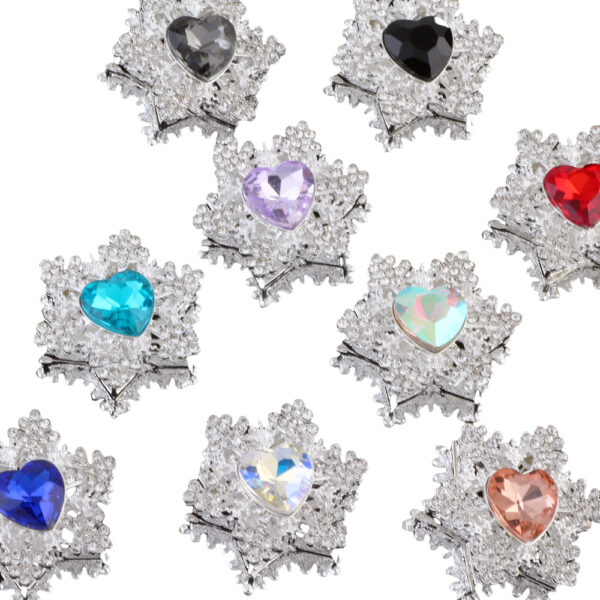 O1CN01QqtgBj1mFFKcyHUjX_6000000004924-0-cib-2 Wholesale Alloy Snowflake Beads Double-sided Heart-shaped Zircon Straight Hole Beads DIY Mobile Phone Chain Beads